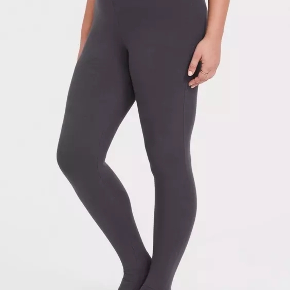 Torrid Stirrup Leggings 1X (14-16) Dark Grey Tights Cotton Blend, New w/ Tags